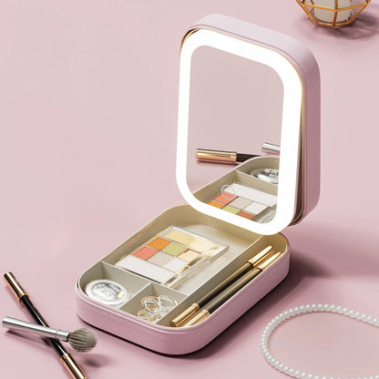 Portable Makeup Storage Box With Led Light