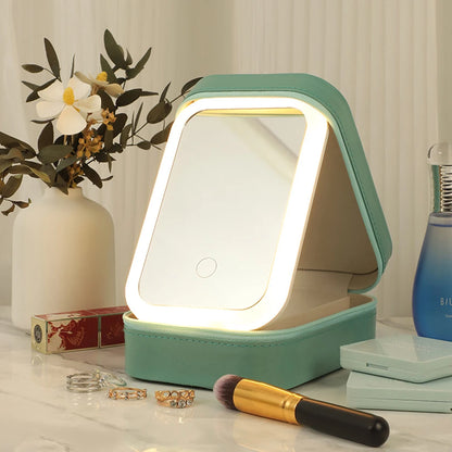 Portable Makeup Storage Box With Led Light