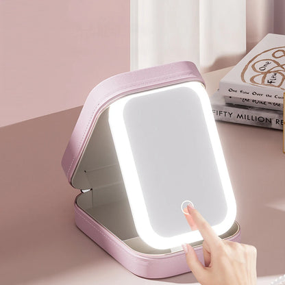 Portable Makeup Storage Box With Led Light